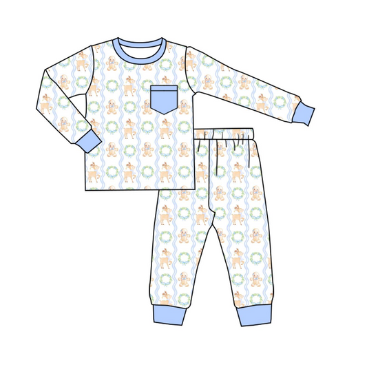 baby boy Christmas gingerbread outfit