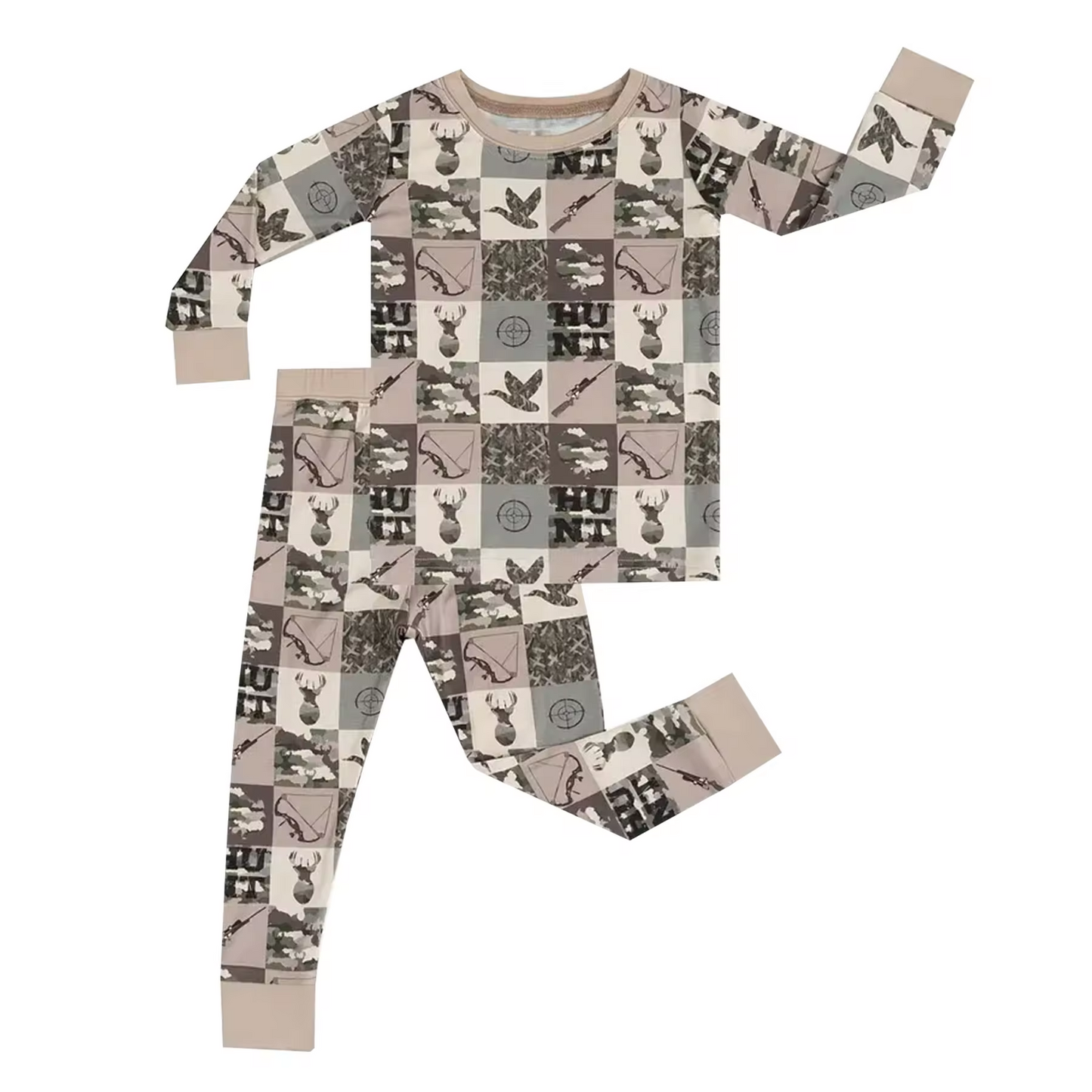 baby boy long sleeve mallard duck reindeer pants outfit