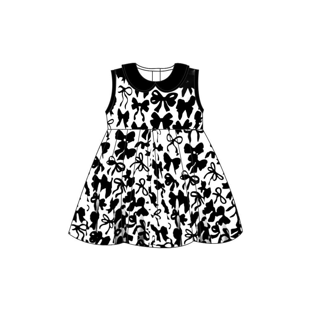 baby girl  black bow summer dress