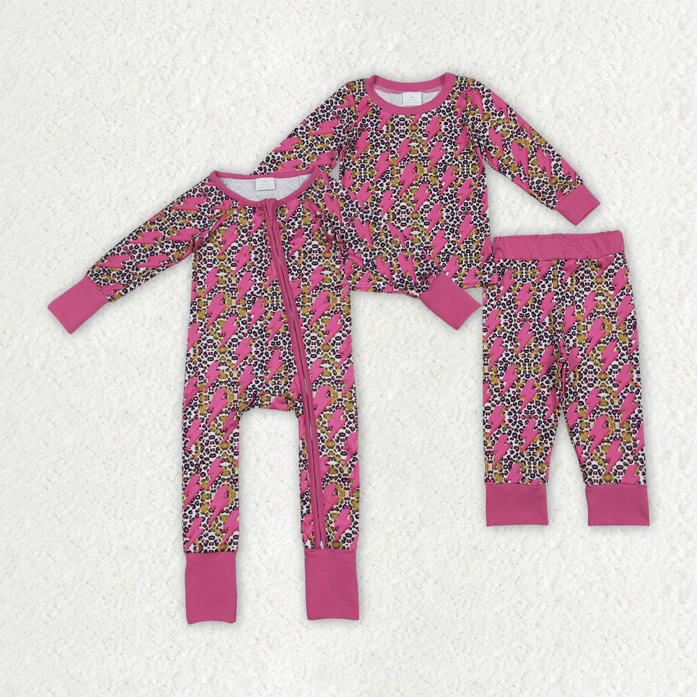 Toddle girls leopard long sleeve pajama set sibling set