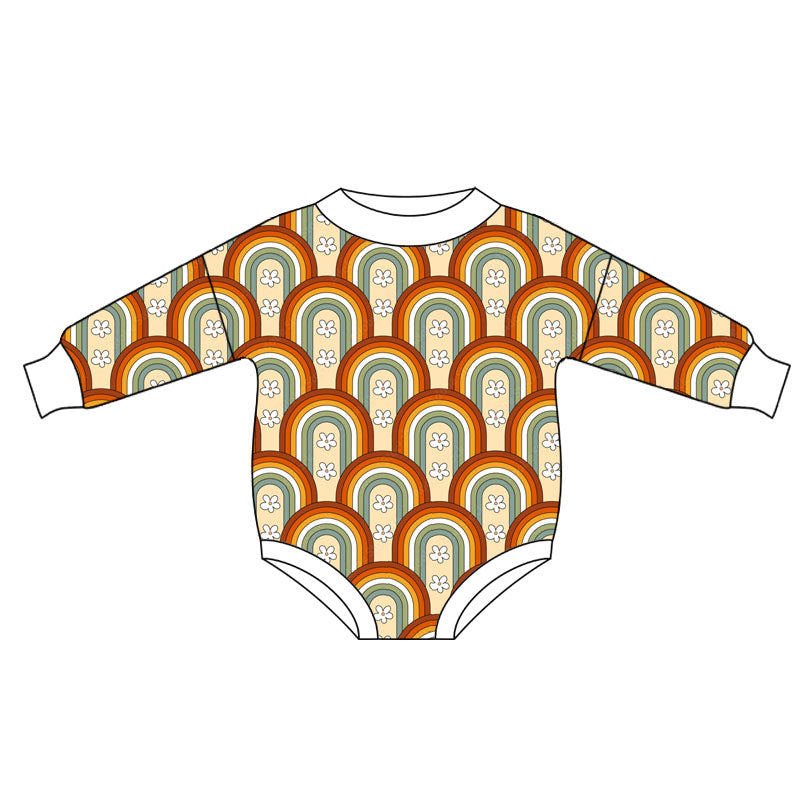 Fall season design toddle baby long sleeve romper