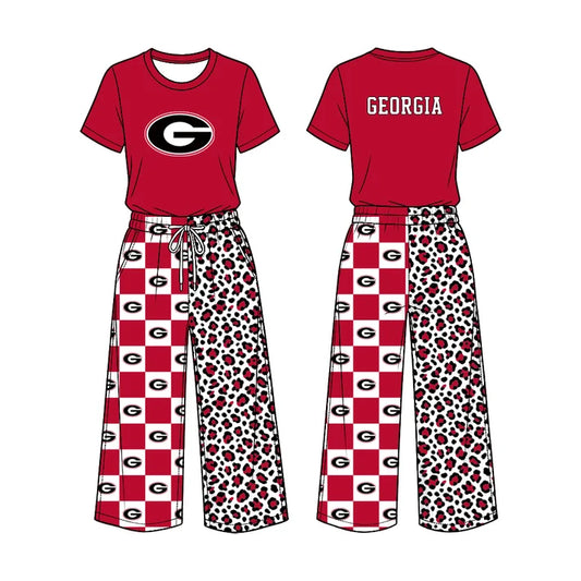 Baby girl custom team cheer design long sleeve top pants set