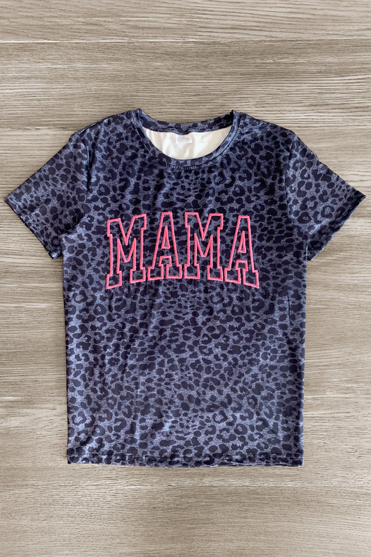 Mama Adult short sleeve cheetah t-shirt