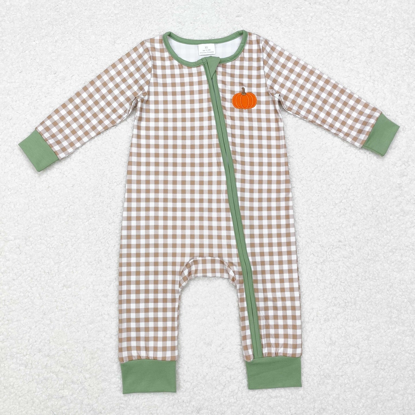 sister brother embroidery fall pumpkin matching clothing set