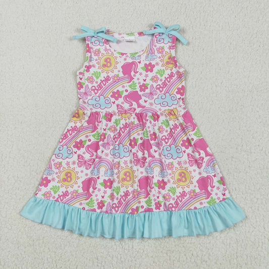 Pink doll design toddle girls  dress