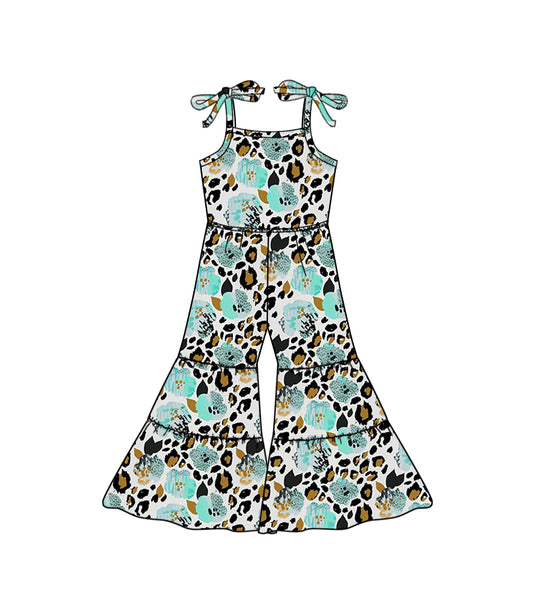 baby girls cheetah animal print jumpsuit