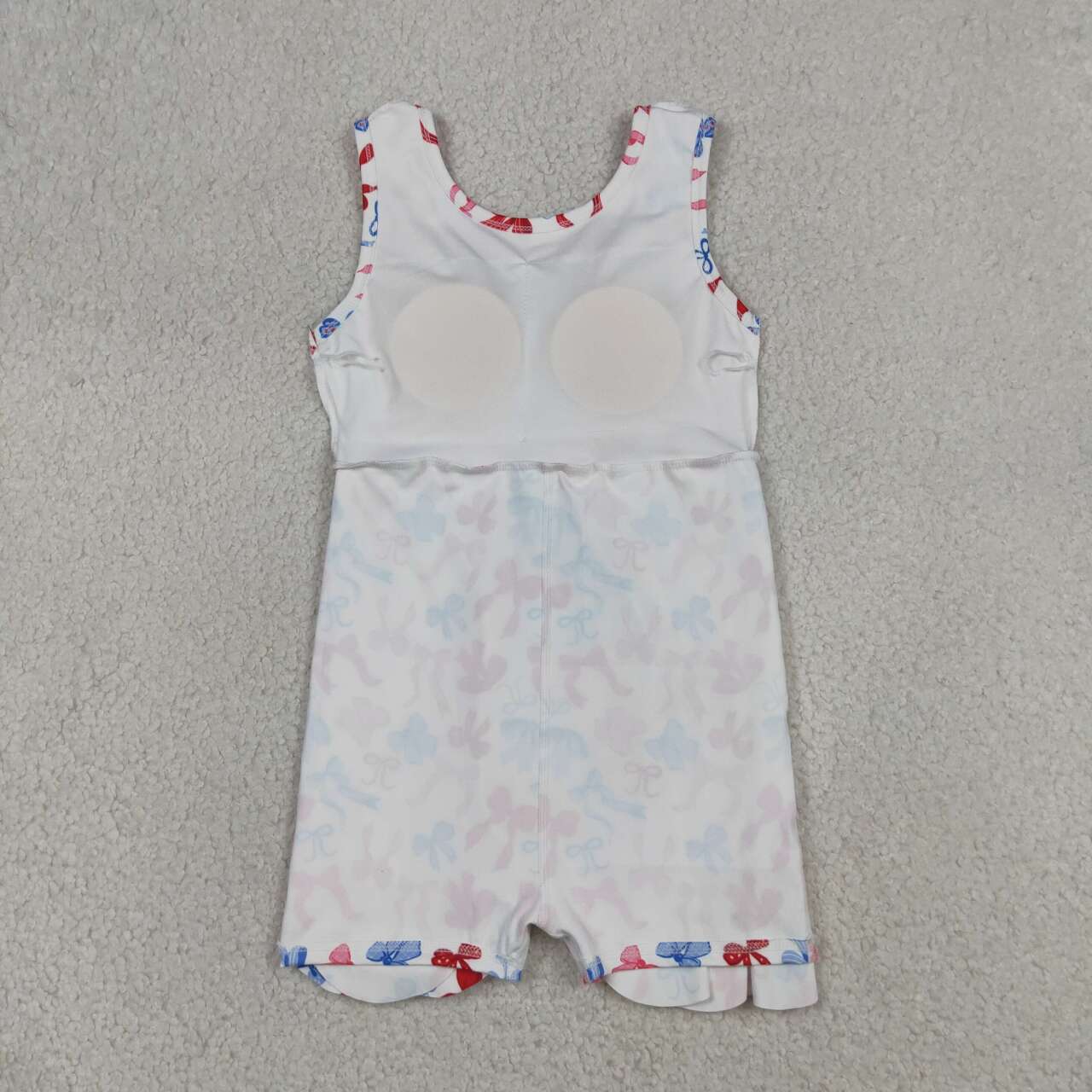 Toddle girls red blue bow July 4th design yoga dress