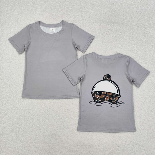 Toddle baby boy camo print fishing floats short sleeve top