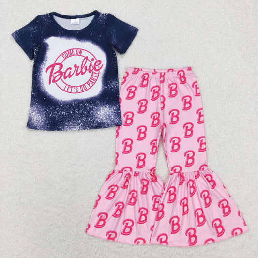 pink doll shirt matching bell bottoms outfit