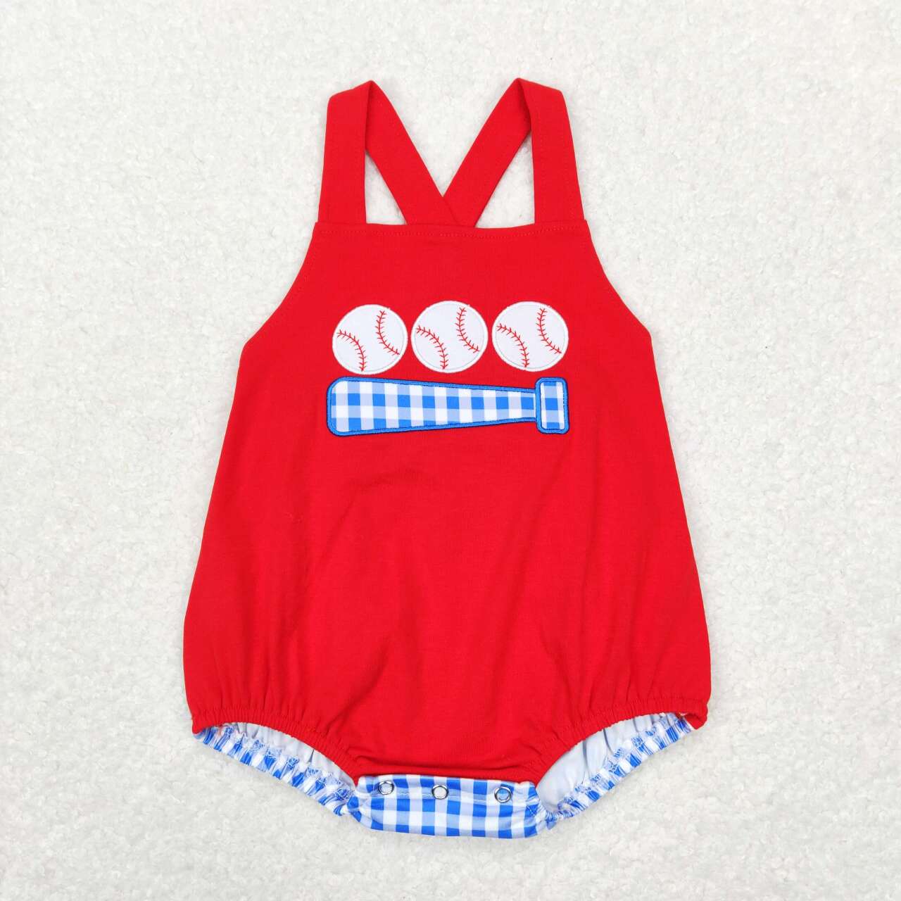 baby boy baseball game day romper