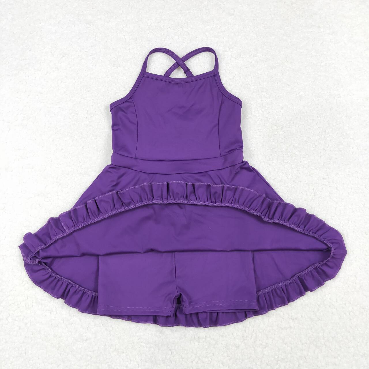 children baby girls purple active wear athletic dress