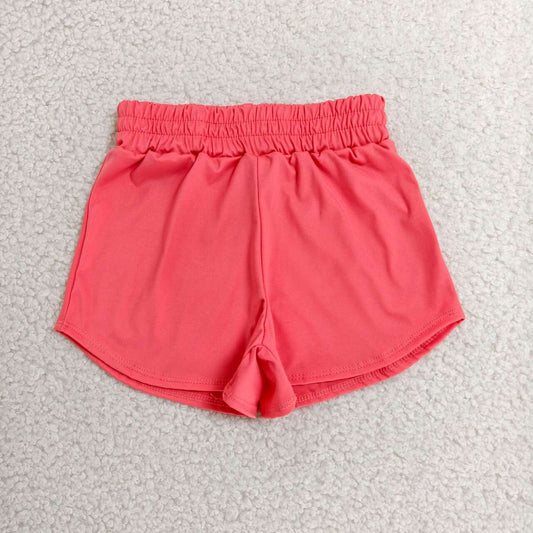 Toddle baby girls coral color summer yoga shorts