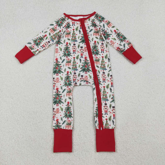 Christmas soldier design kids long sleeve romper