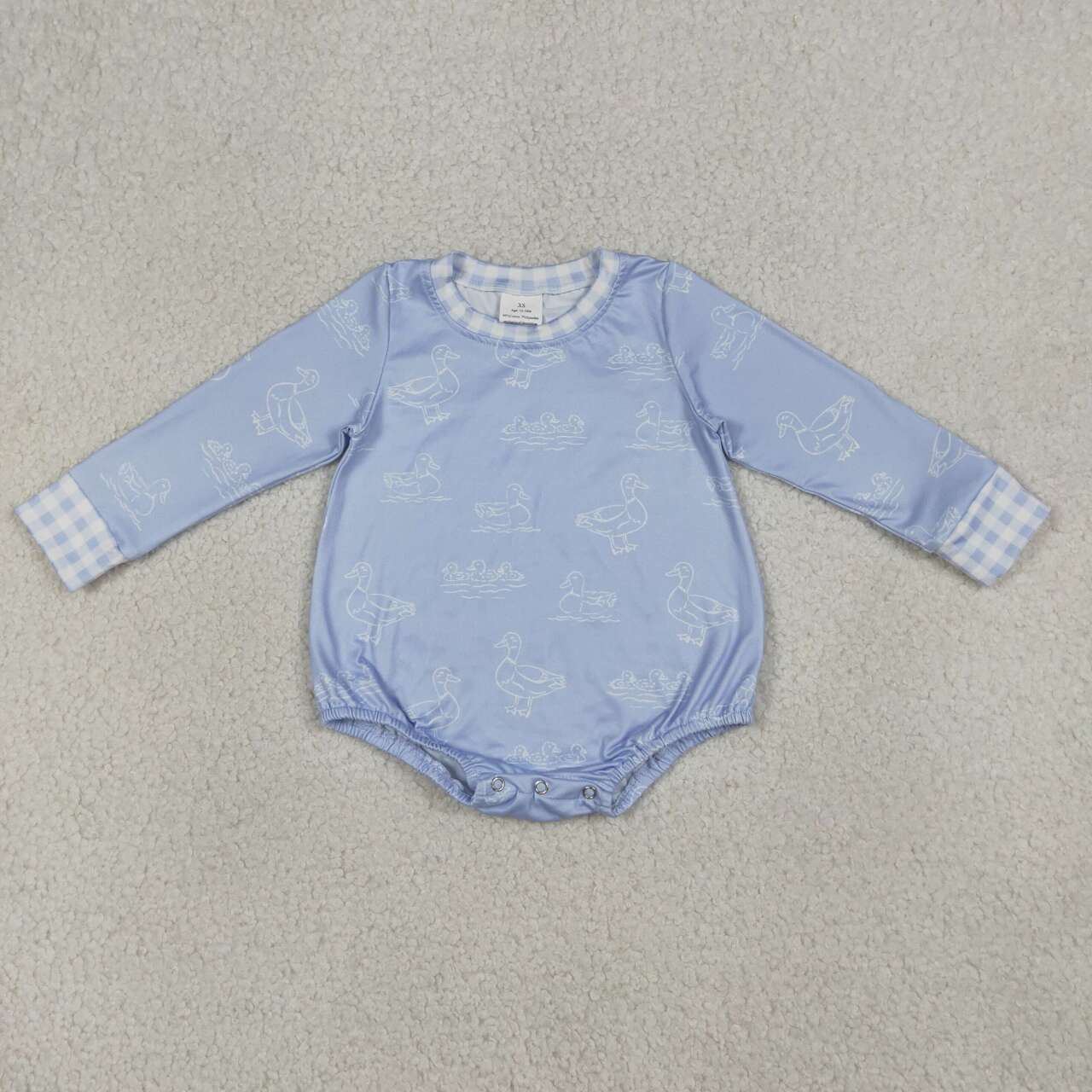 Cute duck baby long sleeve romper