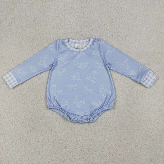 Cute duck baby long sleeve romper