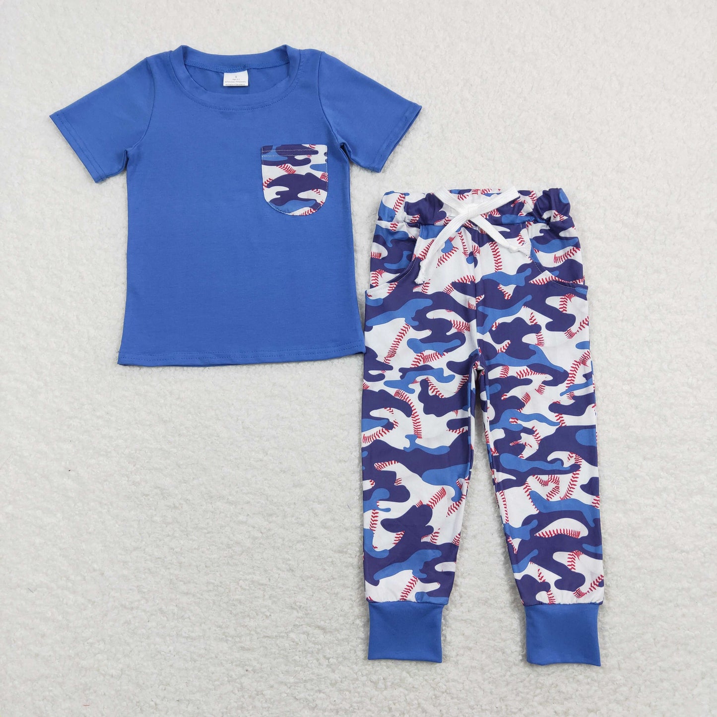 baby boy blue camo clothing set