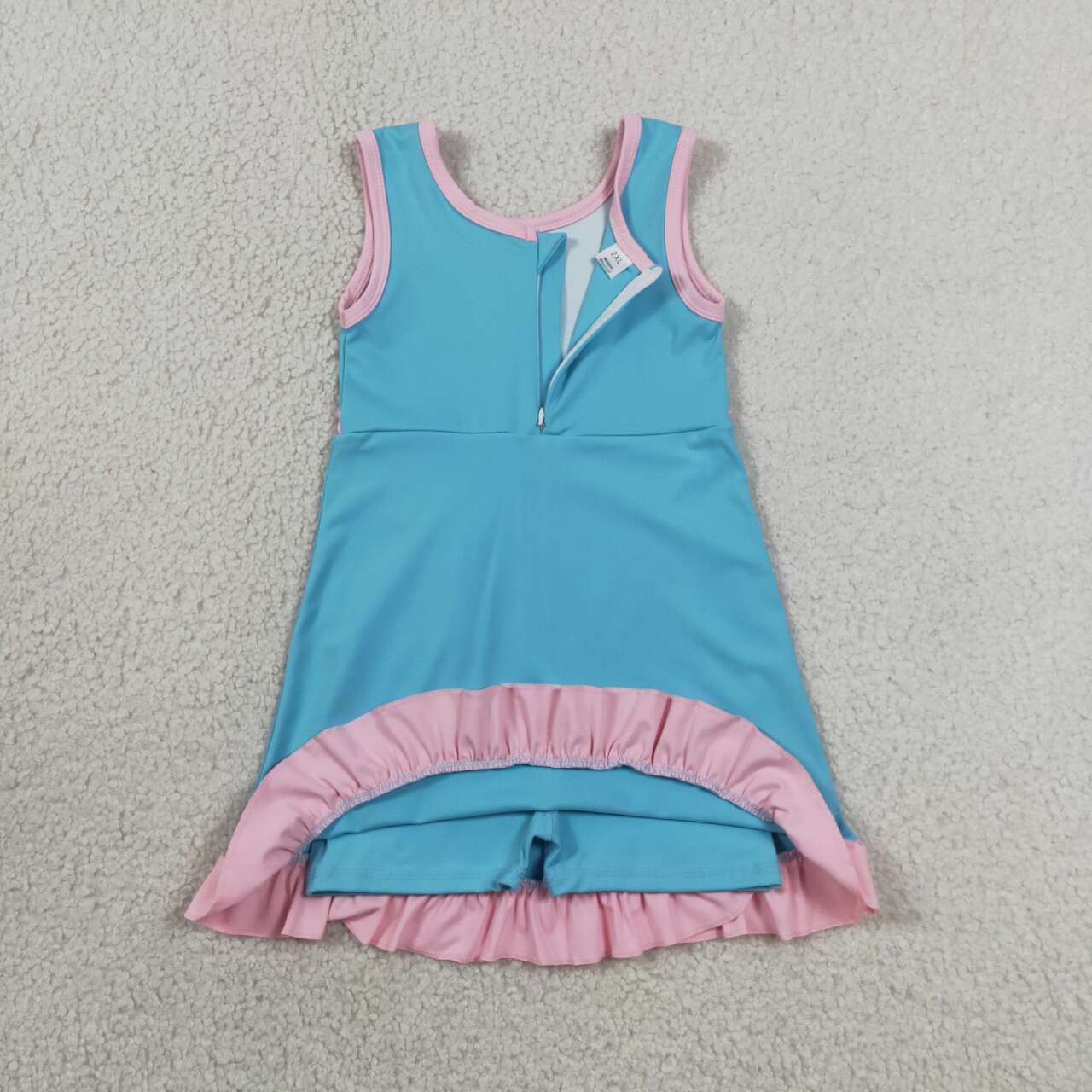 Pink turquoise color girls summer yoga dress