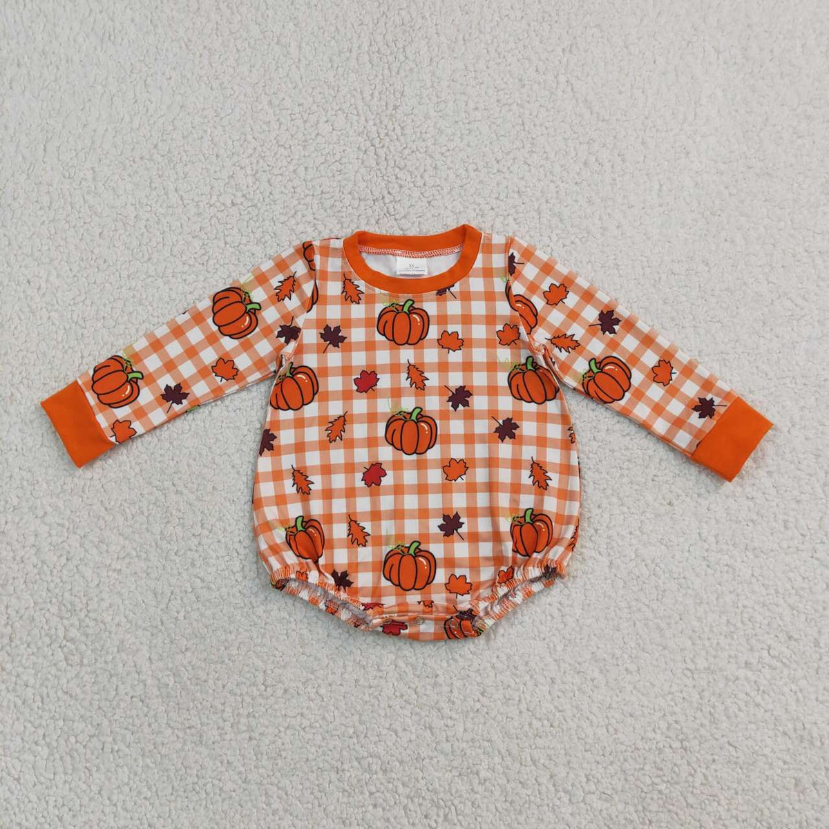 Toddle baby long sleeve fall pumpkin romper
