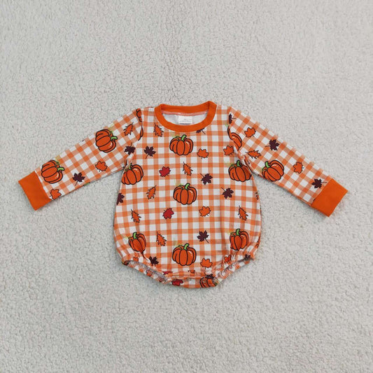 Toddle baby long sleeve fall pumpkin romper