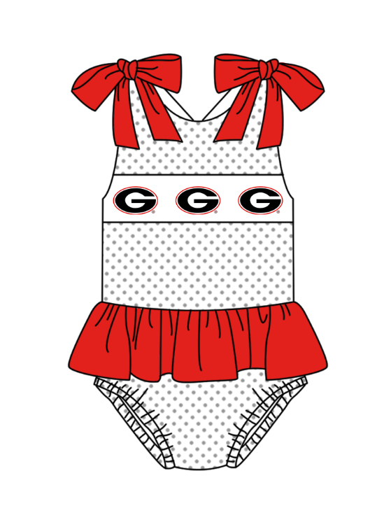 Girls one piece custom team design swimwear