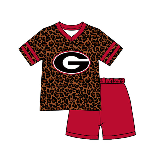 Custom team top matching shorts boy summer outfit for you