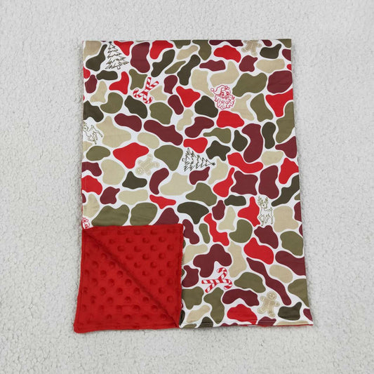 toddle kids camo print Christmas soft blanket