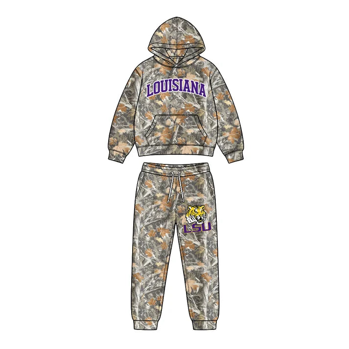 Toddle kids custom louisiana team design boy long sleeve clothes wholesale price