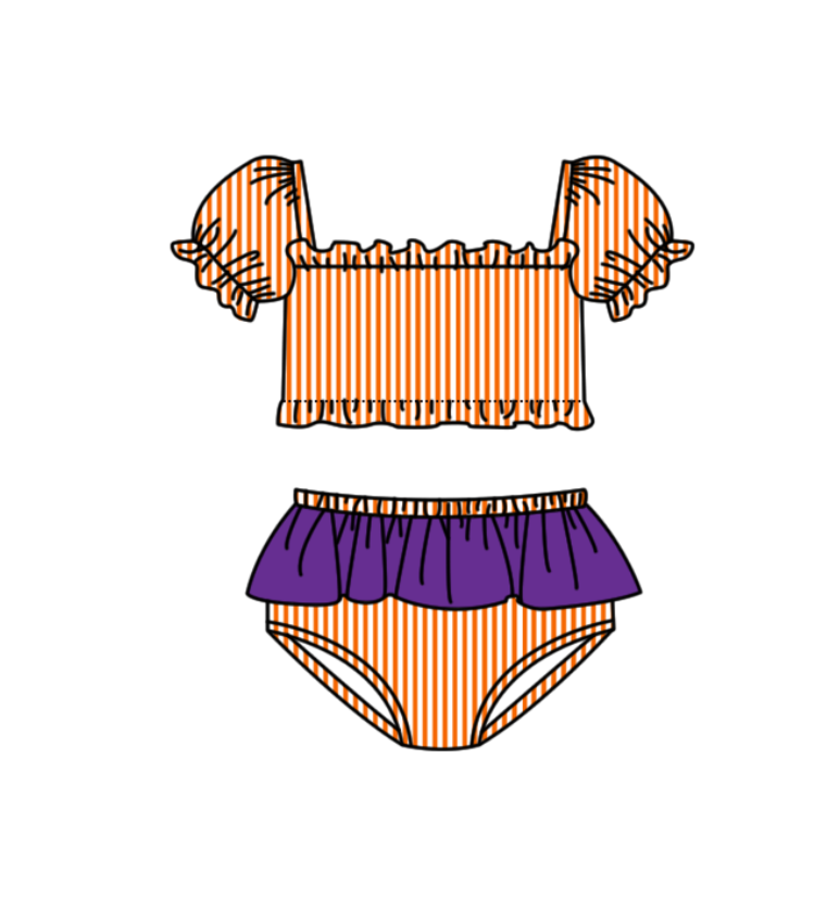 Baby girls wholesale two pieces custom team summer swimwear