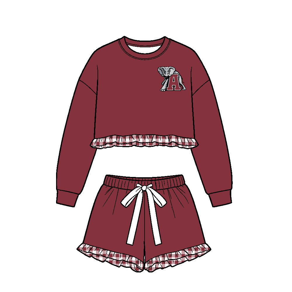 Kids long sleeve custom Alabama team casual wear outfit wholesal factory price