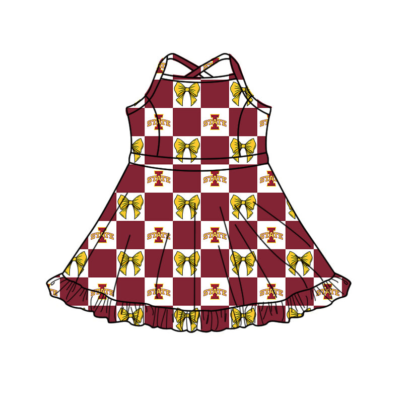 Toddle girls wholesale custom team design yoga dress