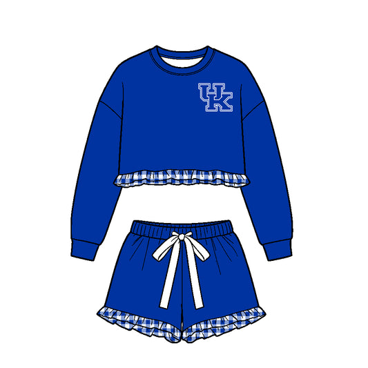 Kids long sleeve custom Kentucky team casual wear outfit wholesal factory price