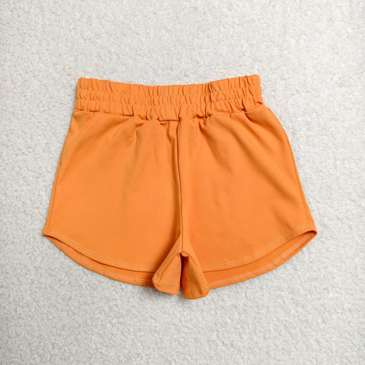 Toddle baby girls orange color summer yoga shorts