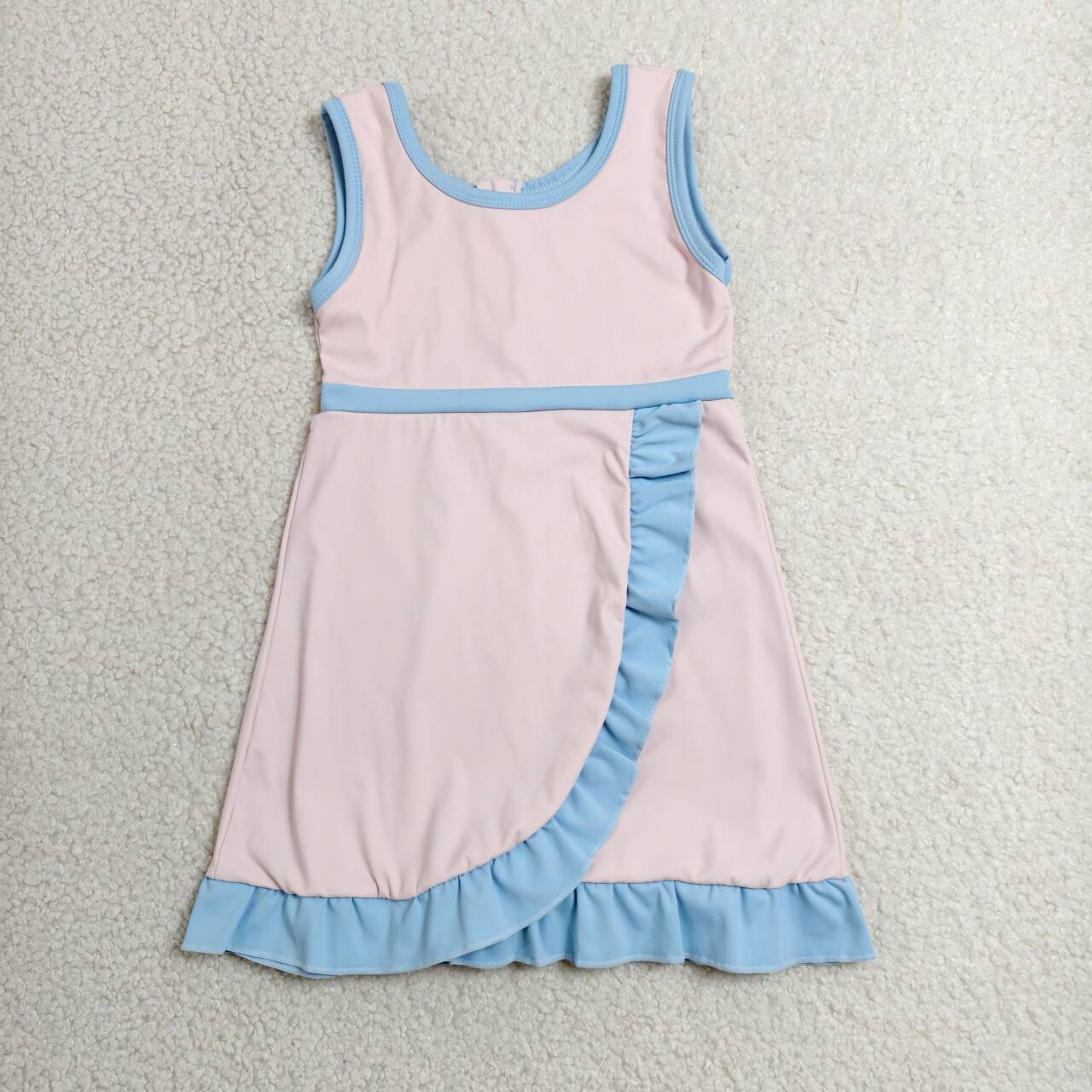 Pink blue color girls summer yoga dress