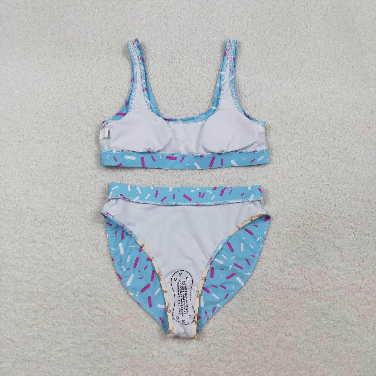 Adult women blue ice cream two pieces swimwear