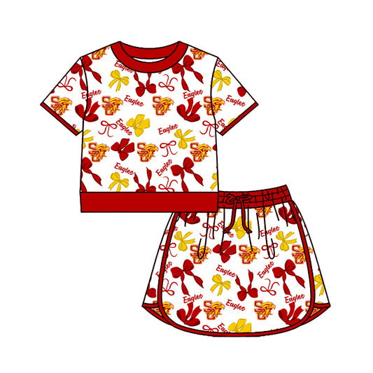 Custom team pullover top matching skorts girl summer outfit