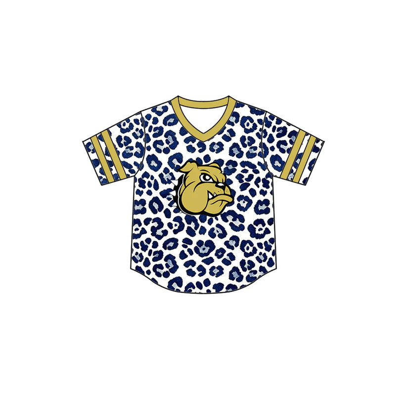 Team style short sleeve top wholesale kids clothes