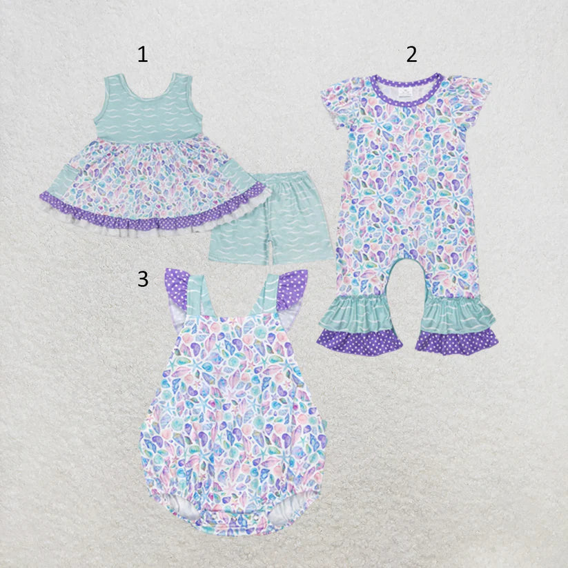baby girls summer beach clothing set