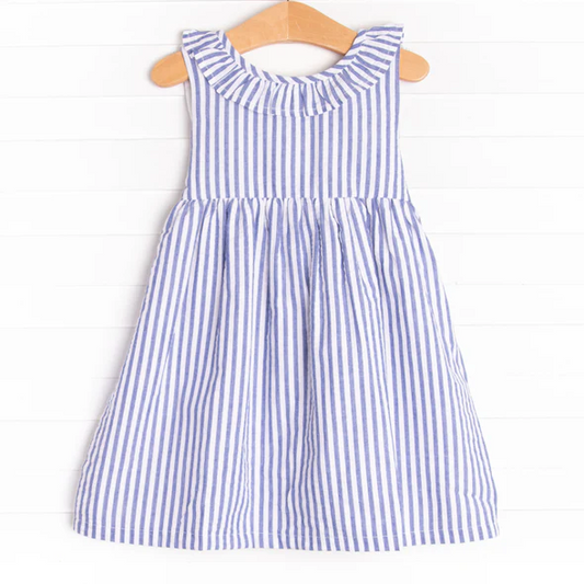 Baby girl blue stripes summer dress