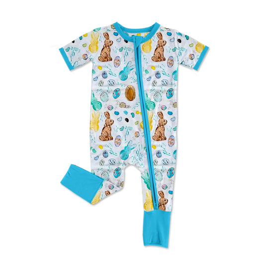 Toddle boy Easter bunny zip romper