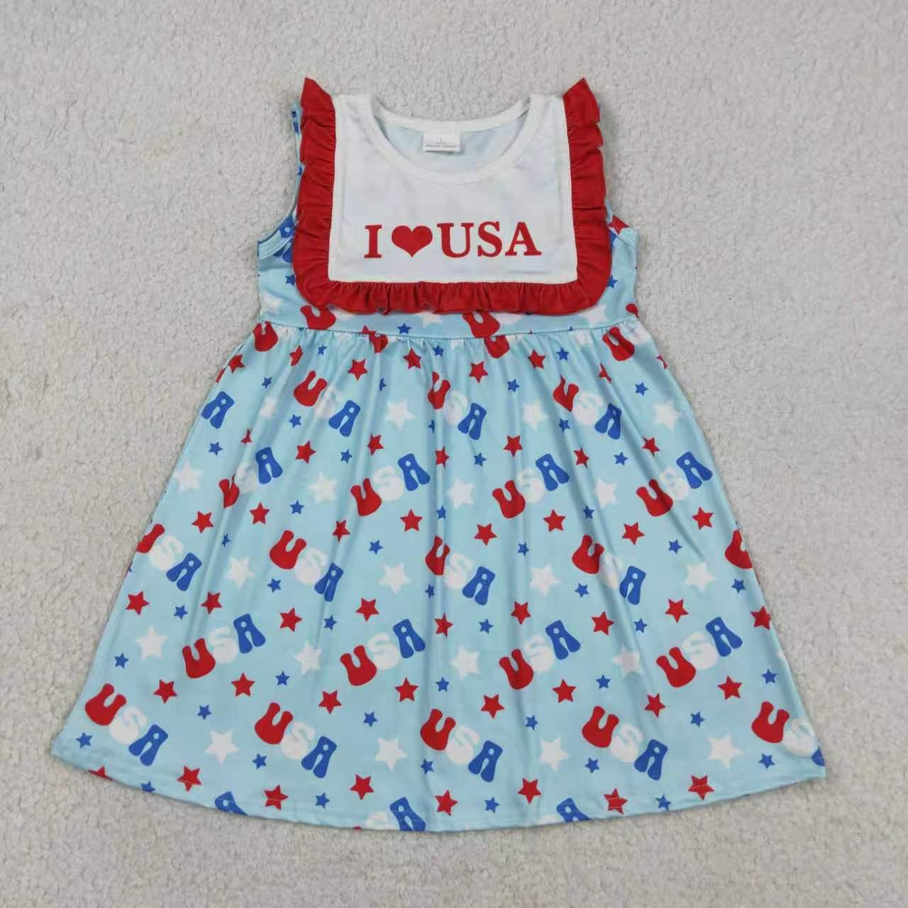 I love USA July 4th top matching shorts toddle baby boy outfit