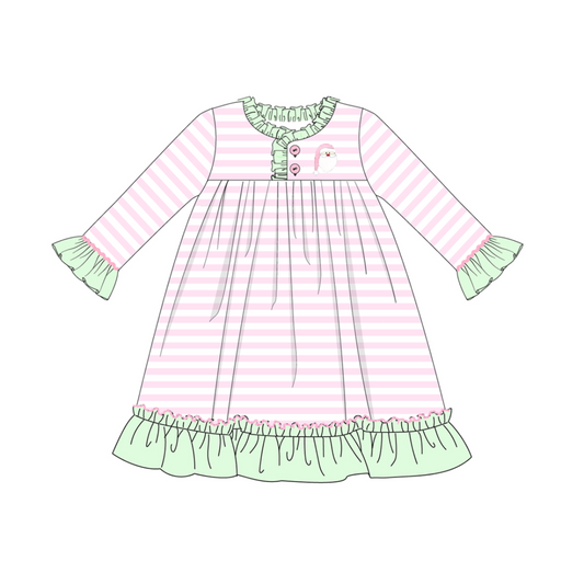 baby girls christmas santa claus tree gingerbread dress