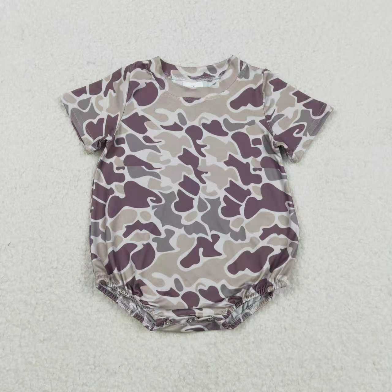 toddle boy short sleeve camo romper