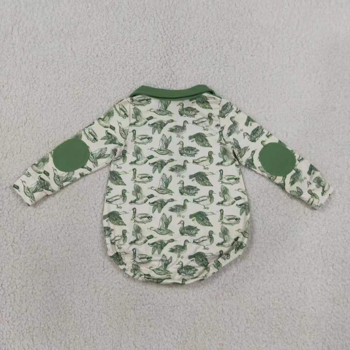 Toddle baby boy leaves print long sleeve romper