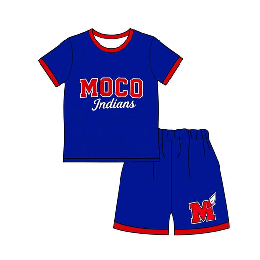 Custom team short sleeve top matching shorts boy summer outfit