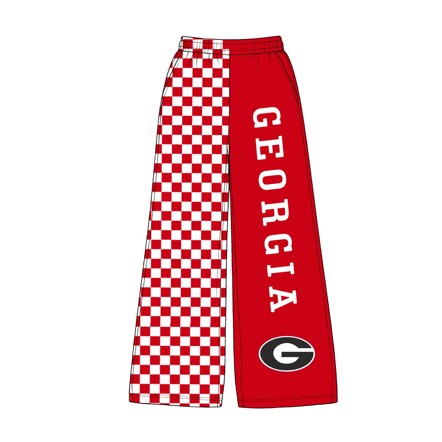 Adult women Georgia team design milk silk pants
