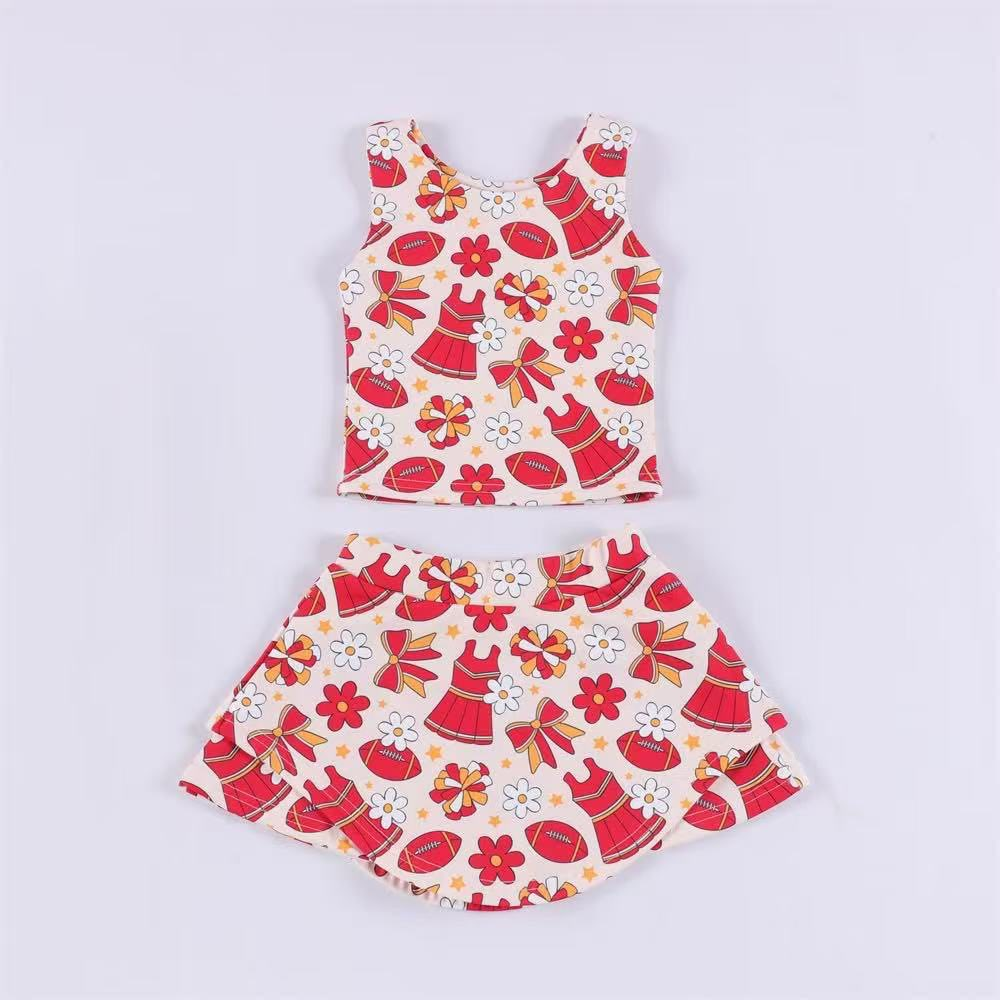 baby girls cheer skirt outfit add liner shorts