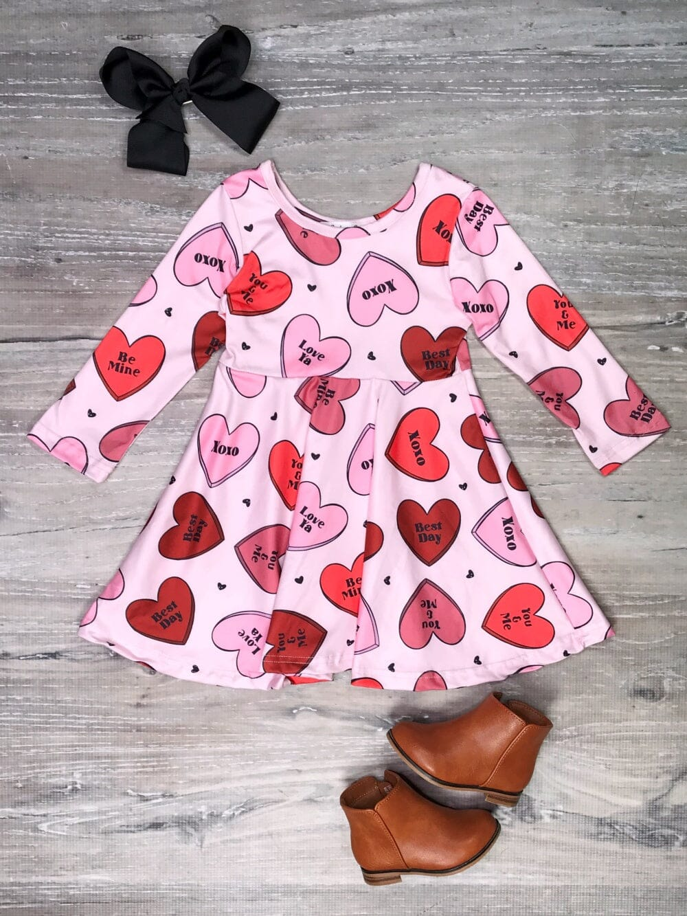 baby girls valentines heart dress