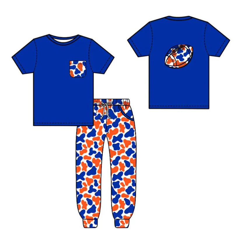 Toddle kids boy football team design short sleeve outfit