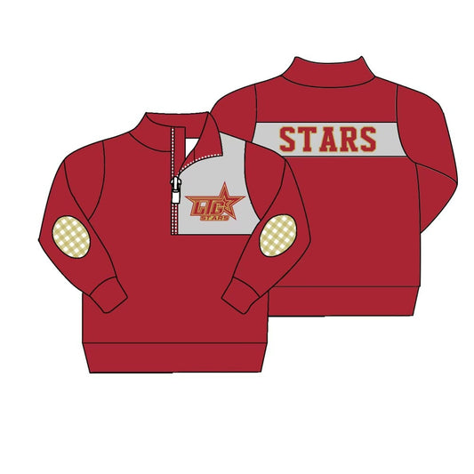 Kids custom team print long sleeve pullover top