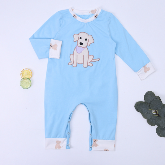 baby girls cute dog animal romper
